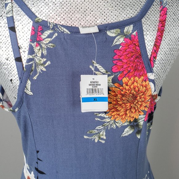 NWT Planet Gold Blue  Skater Dress Juniors XL - Picture 4 of 5